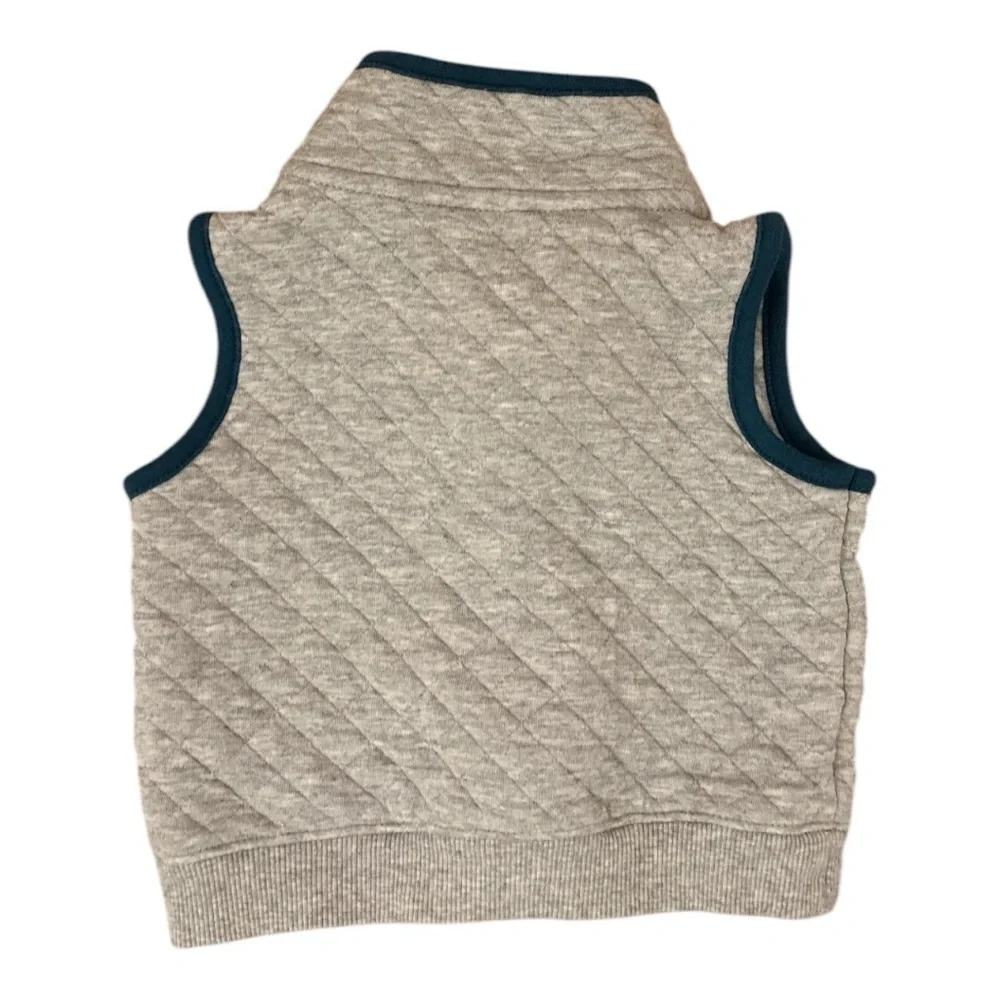 OLD NAVY VEST BOY 12 MONTHS GRAY AND BLUE.